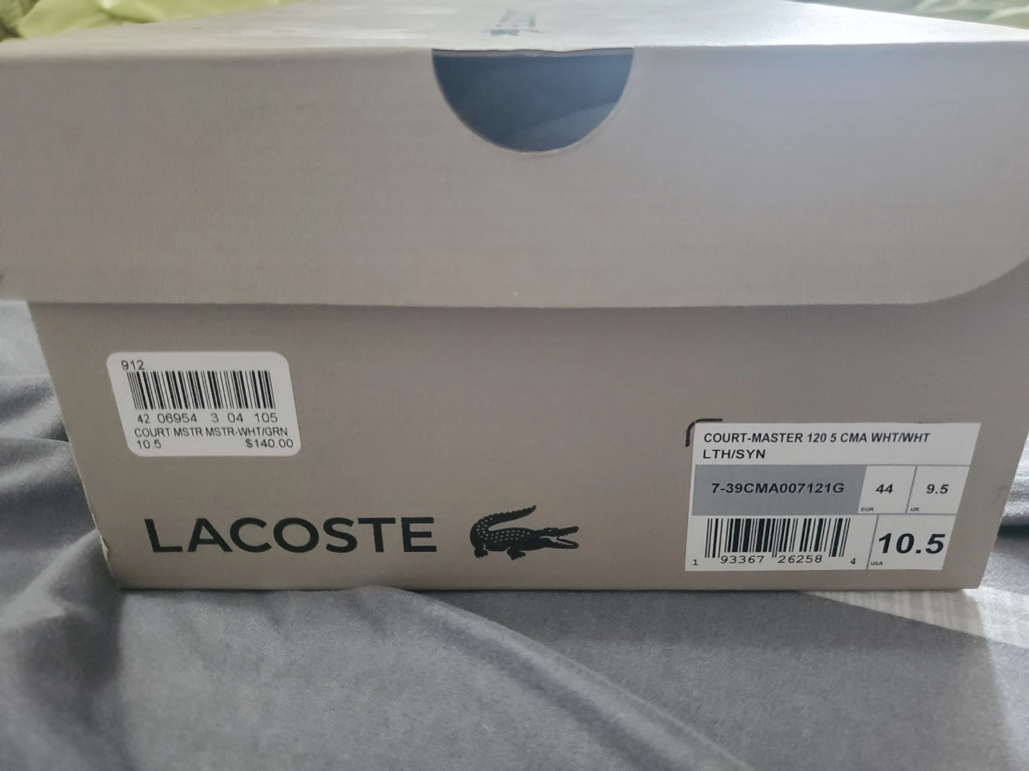 Brand new in box Lacoste Court-Master 120 cma WHT, size 10.5 us - photo 5