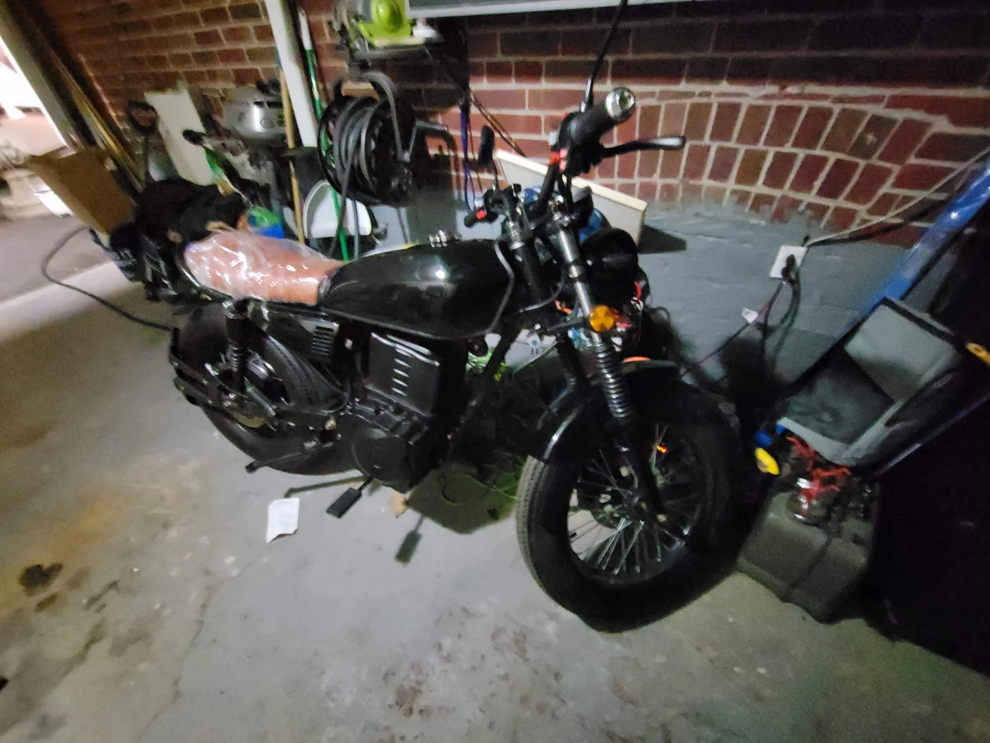 Black Electric Motorcycle