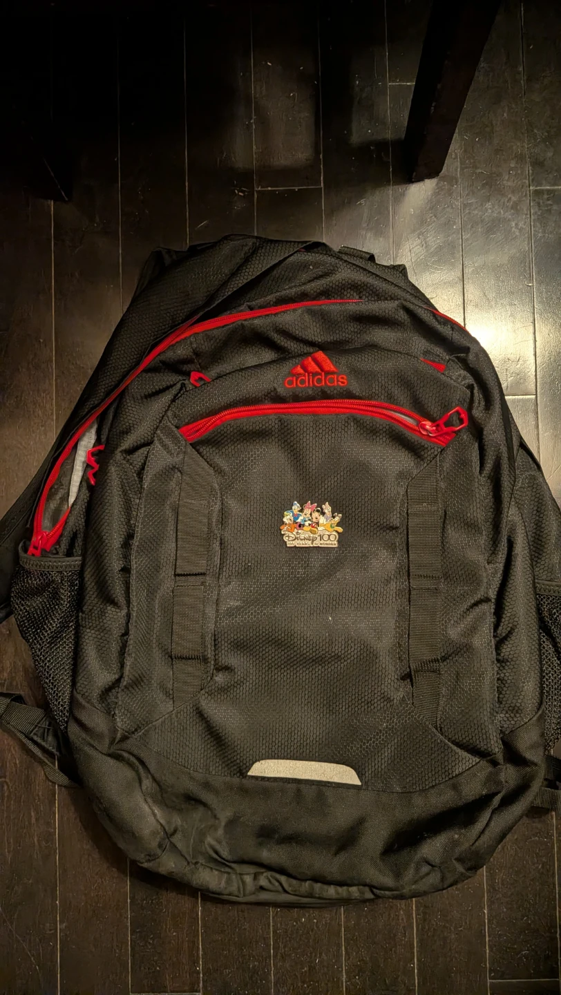 Adidas Black Backpack, large