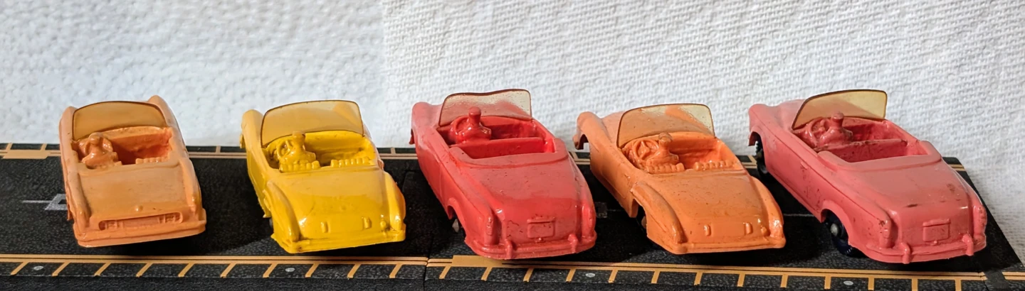 (Lot B) Vintage Rubber Convertible Toy Cars (Set of 5) - photo 2