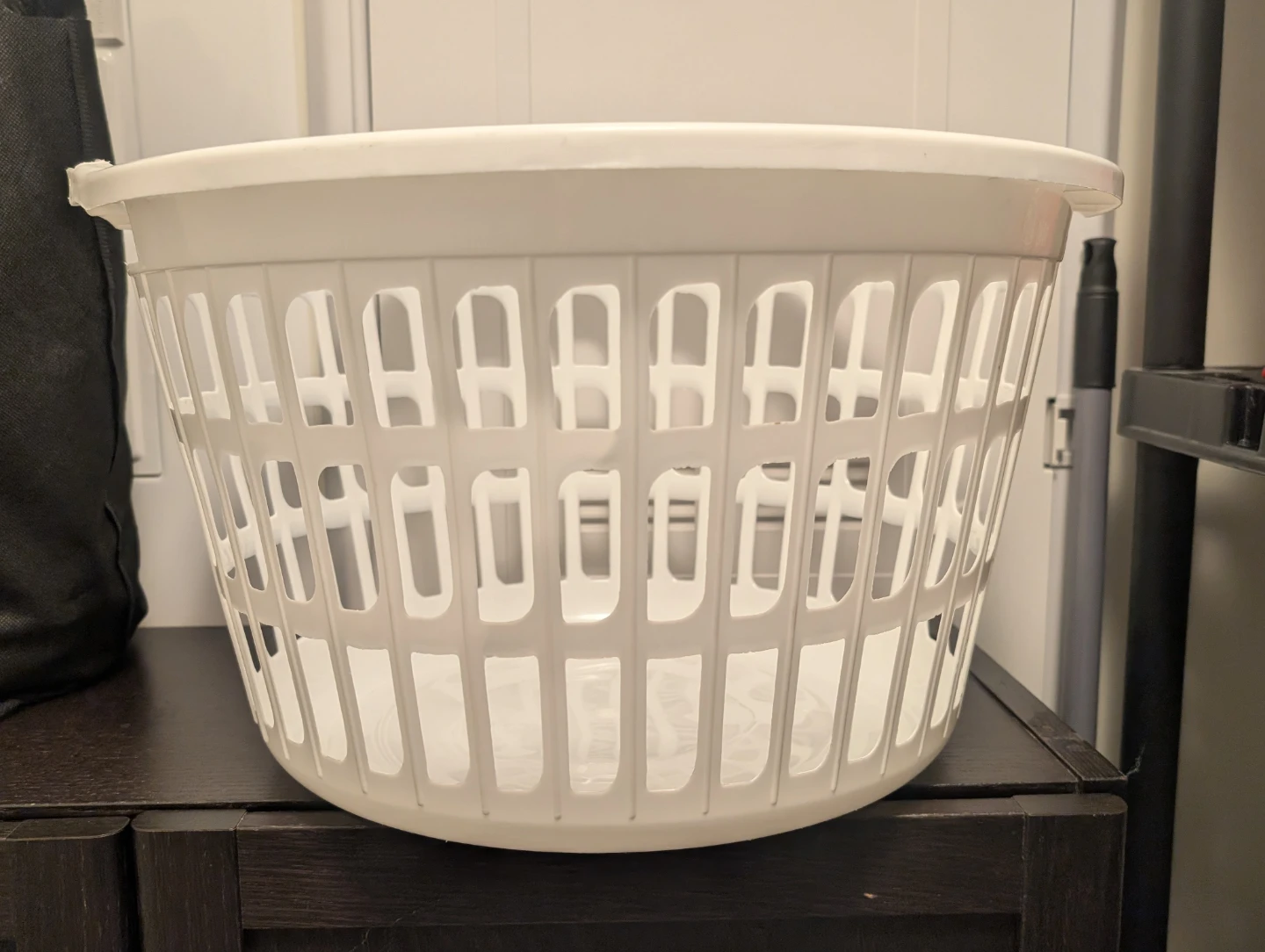 White Plastic Laundry Basket