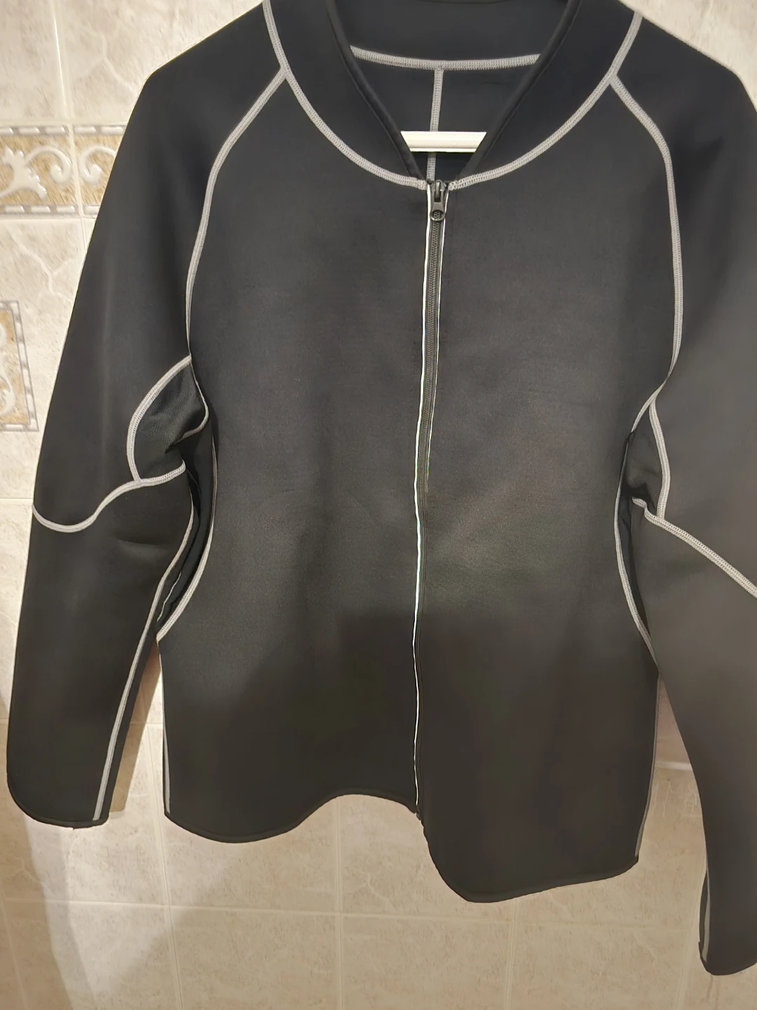 Black Neoprene Sauna Suit Jacket size 4 XL