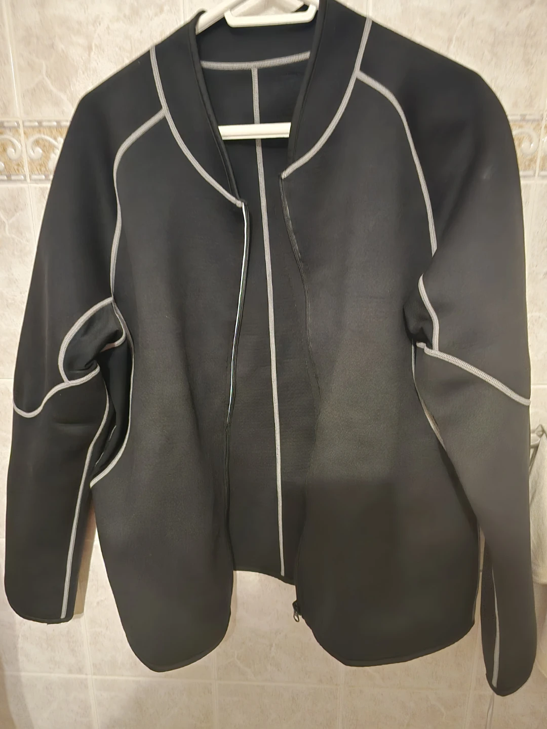Black Neoprene Sauna Suit Jacket size 4 XL - photo 2