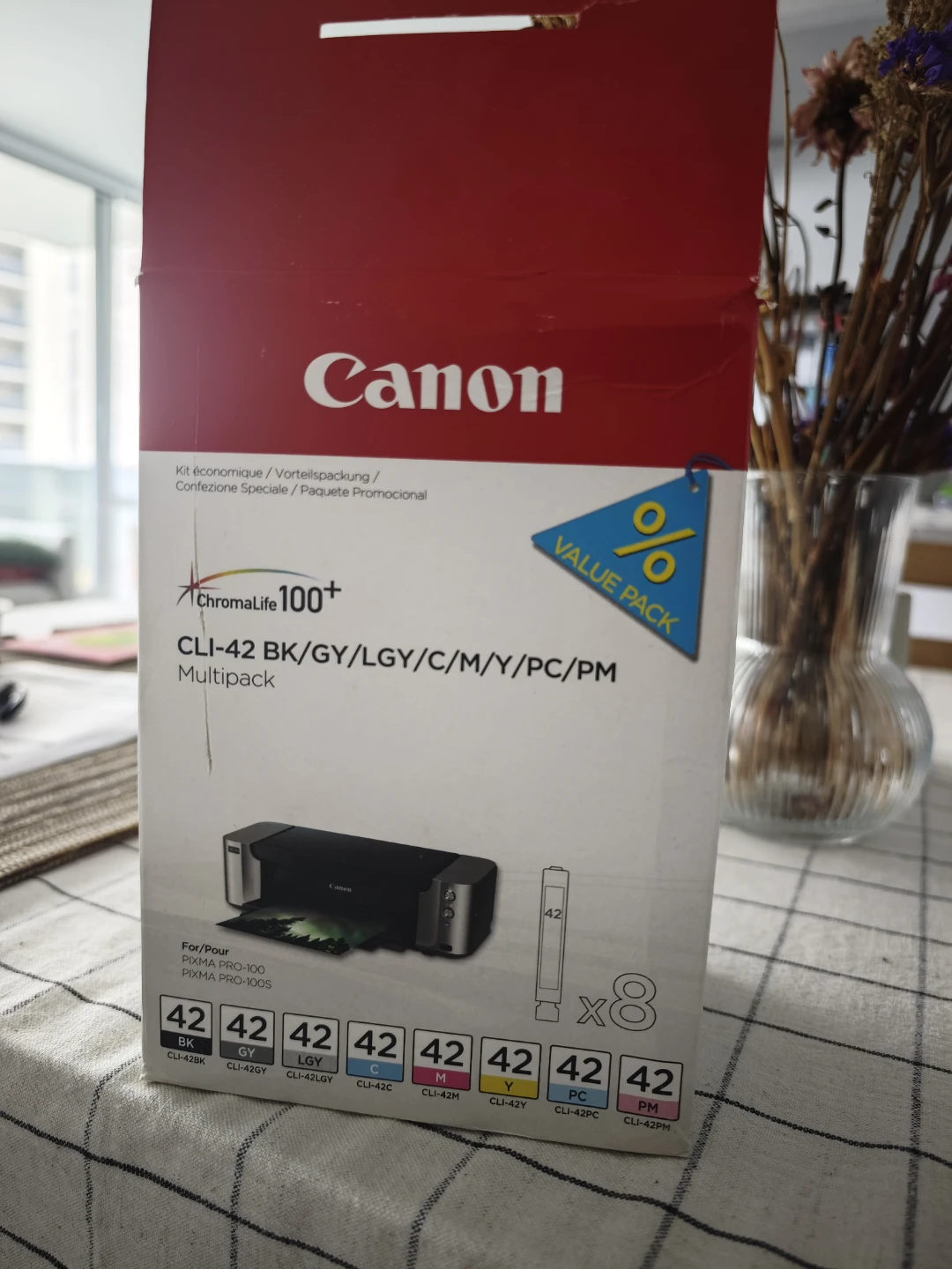 Canon PIXMA PRO-100 Canon CLI-42 Ink Value Pack (8 Cartridges)