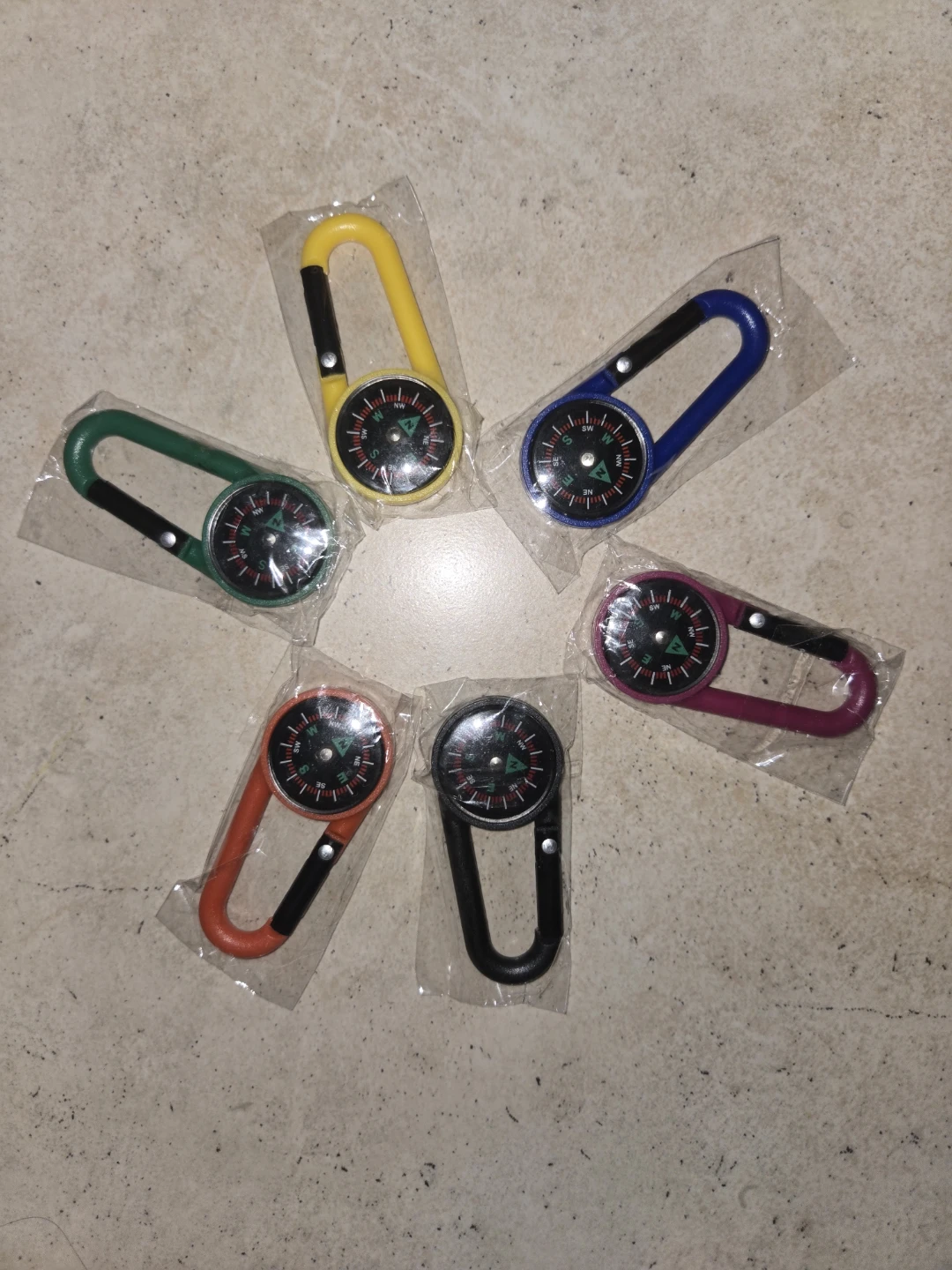 Carabiner Compass (Choose from 6 colours)
