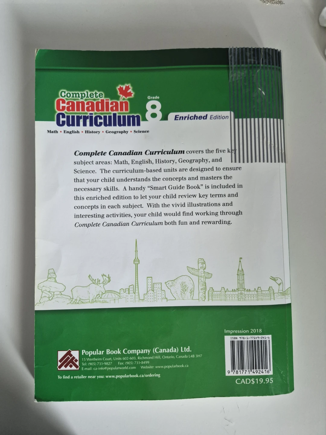 Complete Canadian Curriculum Grade 8 Enriched Edition Book - photo 2