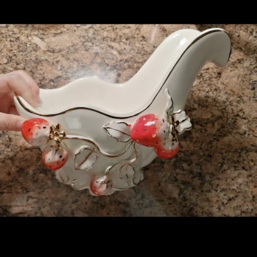 new Ceramic Strawberry Wine Bottle Holder - photo 3