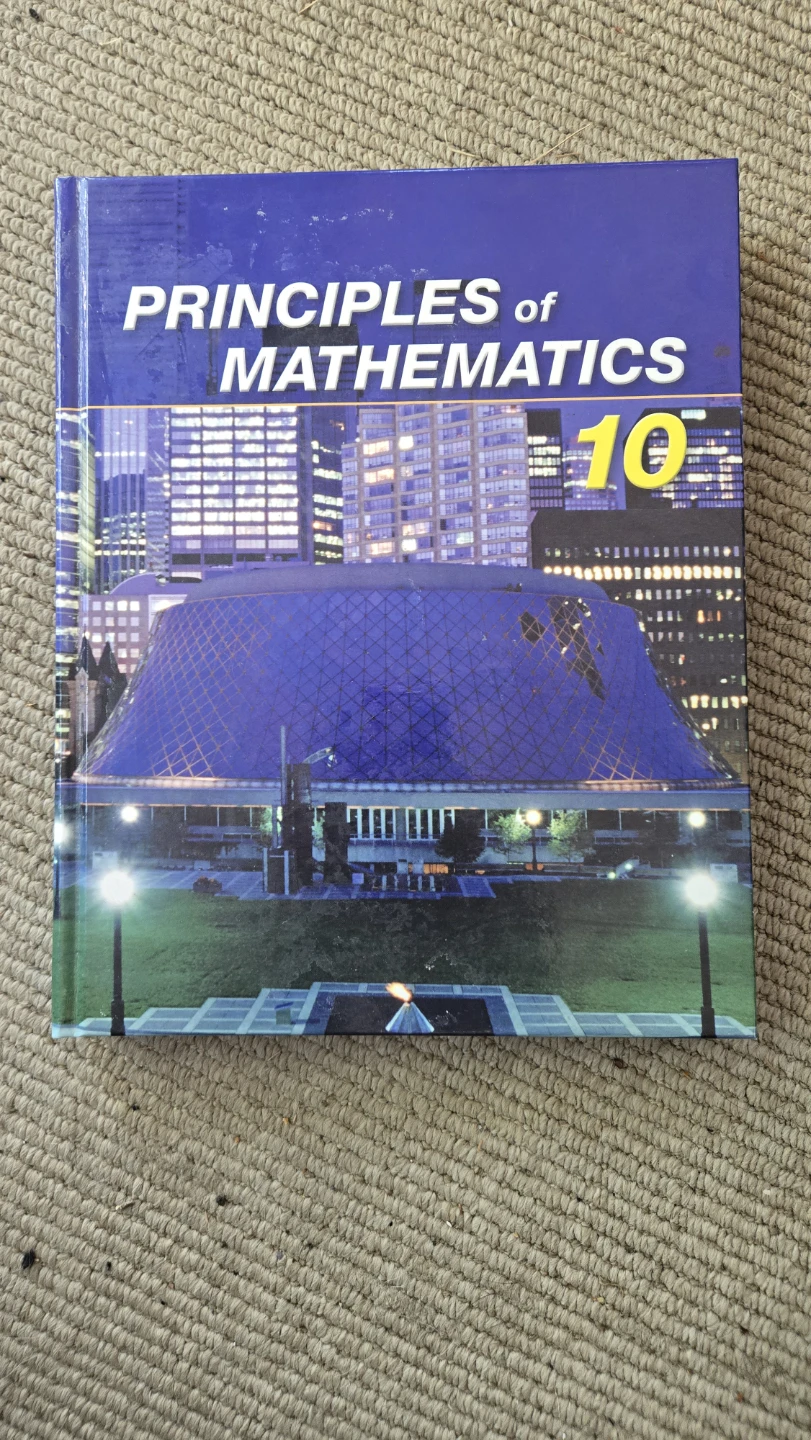 Principles of Mathematics 10 Textbook