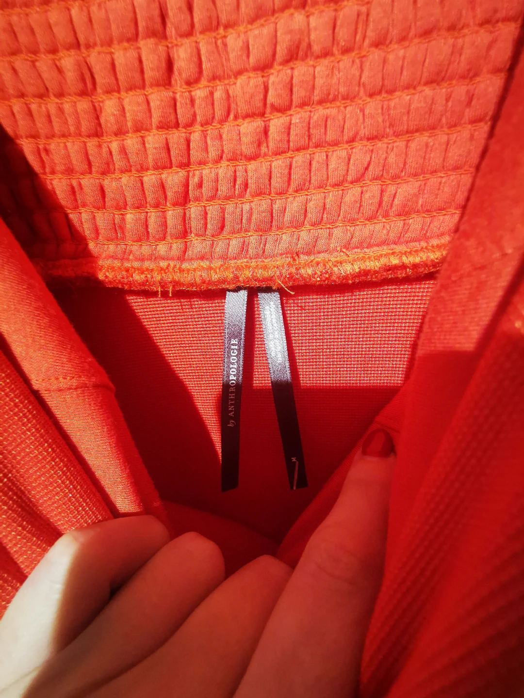 Anthropologie Orange Fishtail Midi Dress - photo 4
