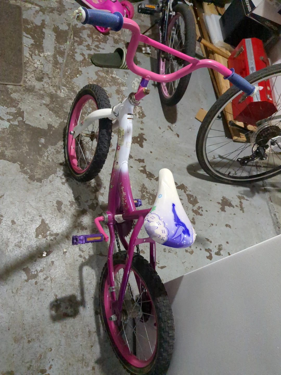 Kids Pink and White Bicycle