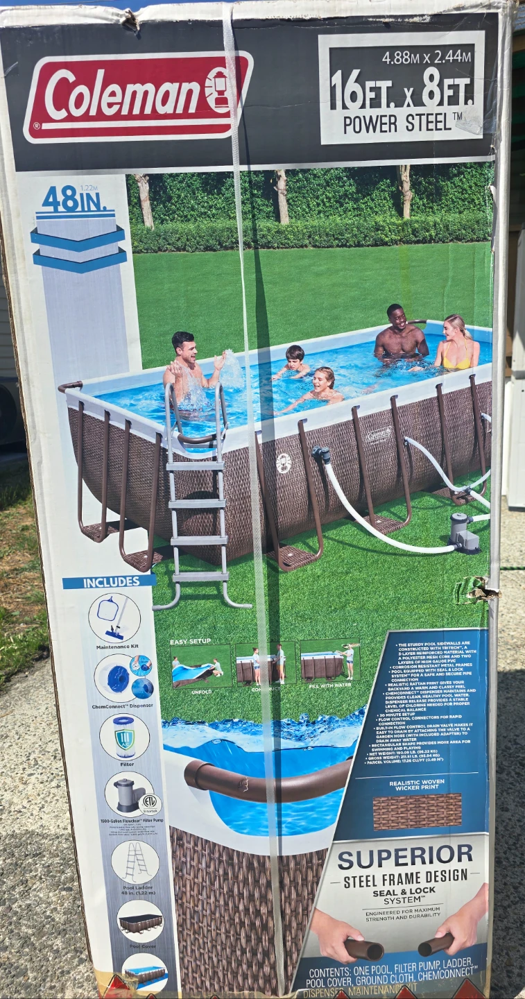 NEW Coleman 16' x 8' x 48" Swim Pool – Sealed in Box