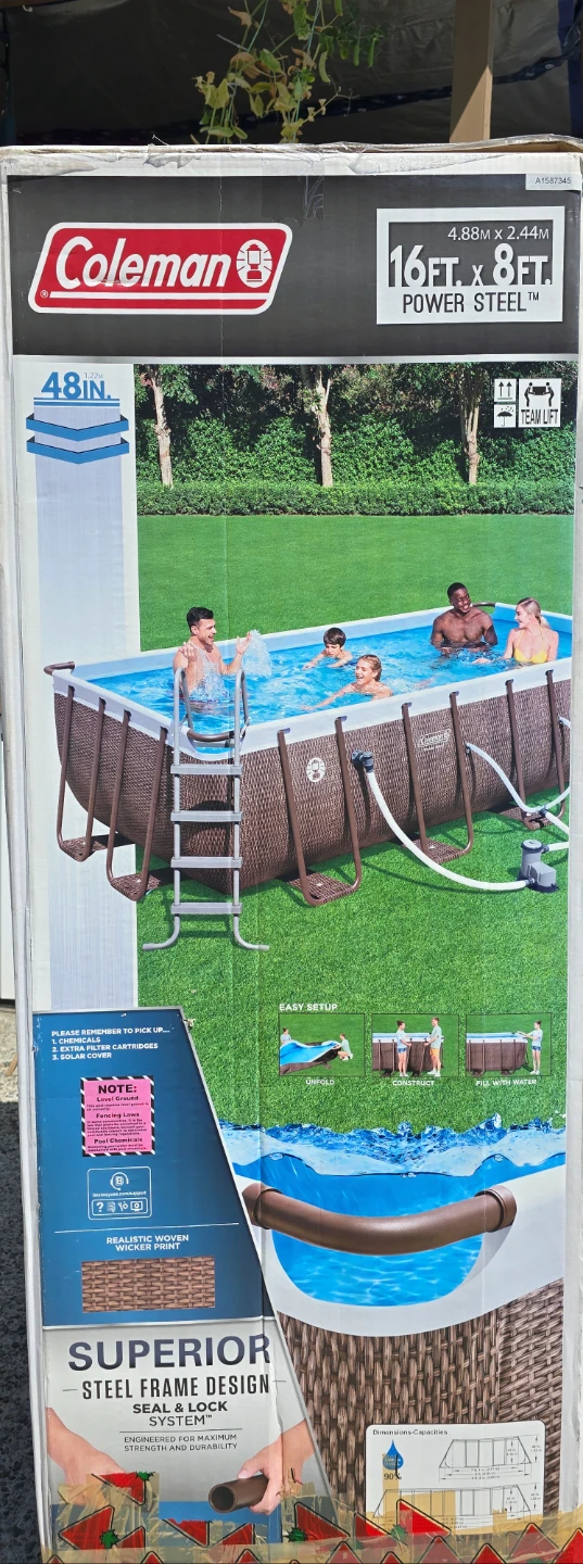 NEW Coleman 16' x 8' x 48" Swim Pool – Sealed in Box - photo 2