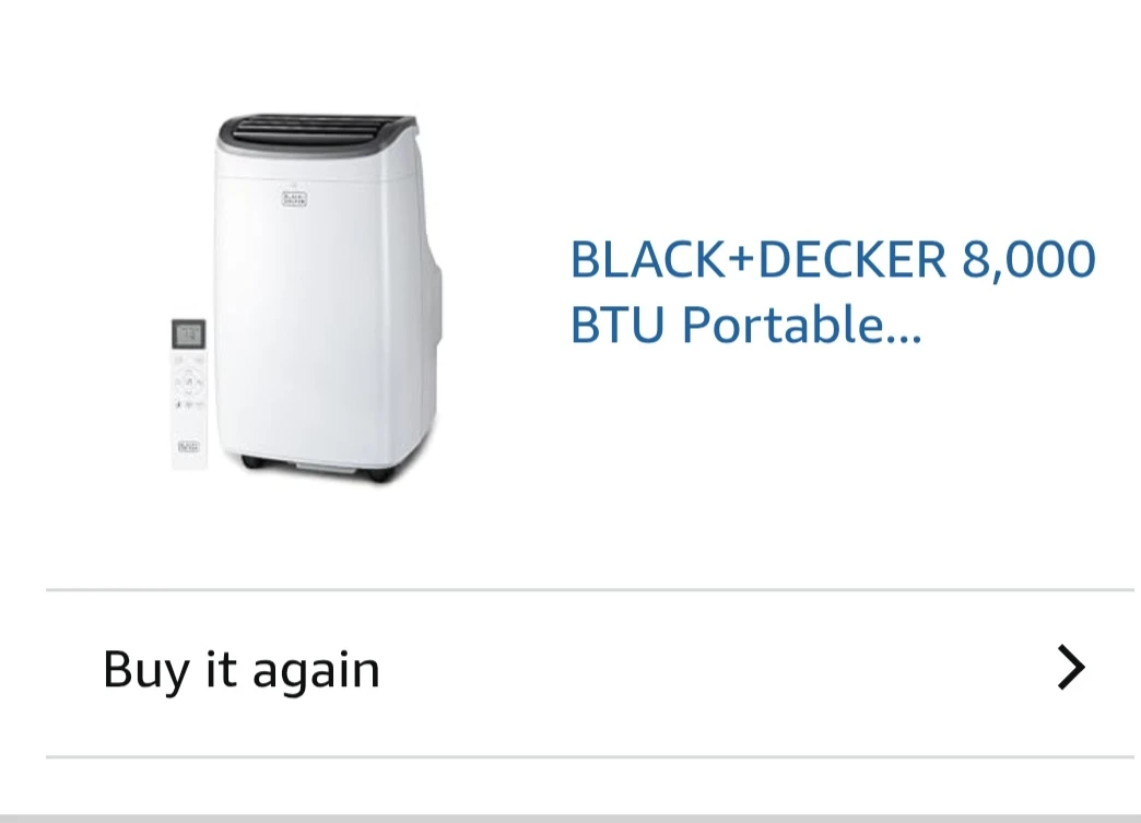 BLACK+DECKER 8,000 BTU Portable Air Conditioner with Remote