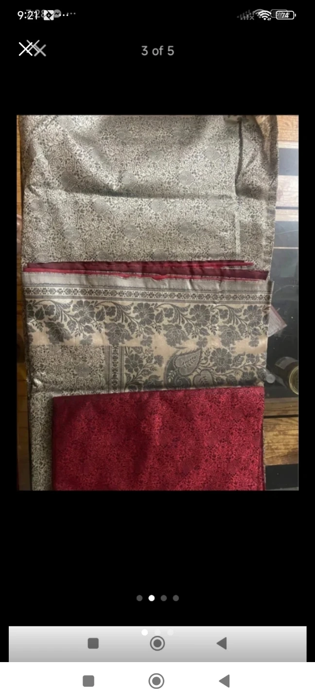 Saree,Paisley Pattern Fabric Set - photo 2