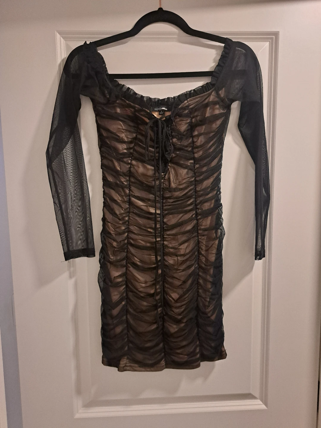 Fashion Nova Ruched Mesh Dress - photo 3