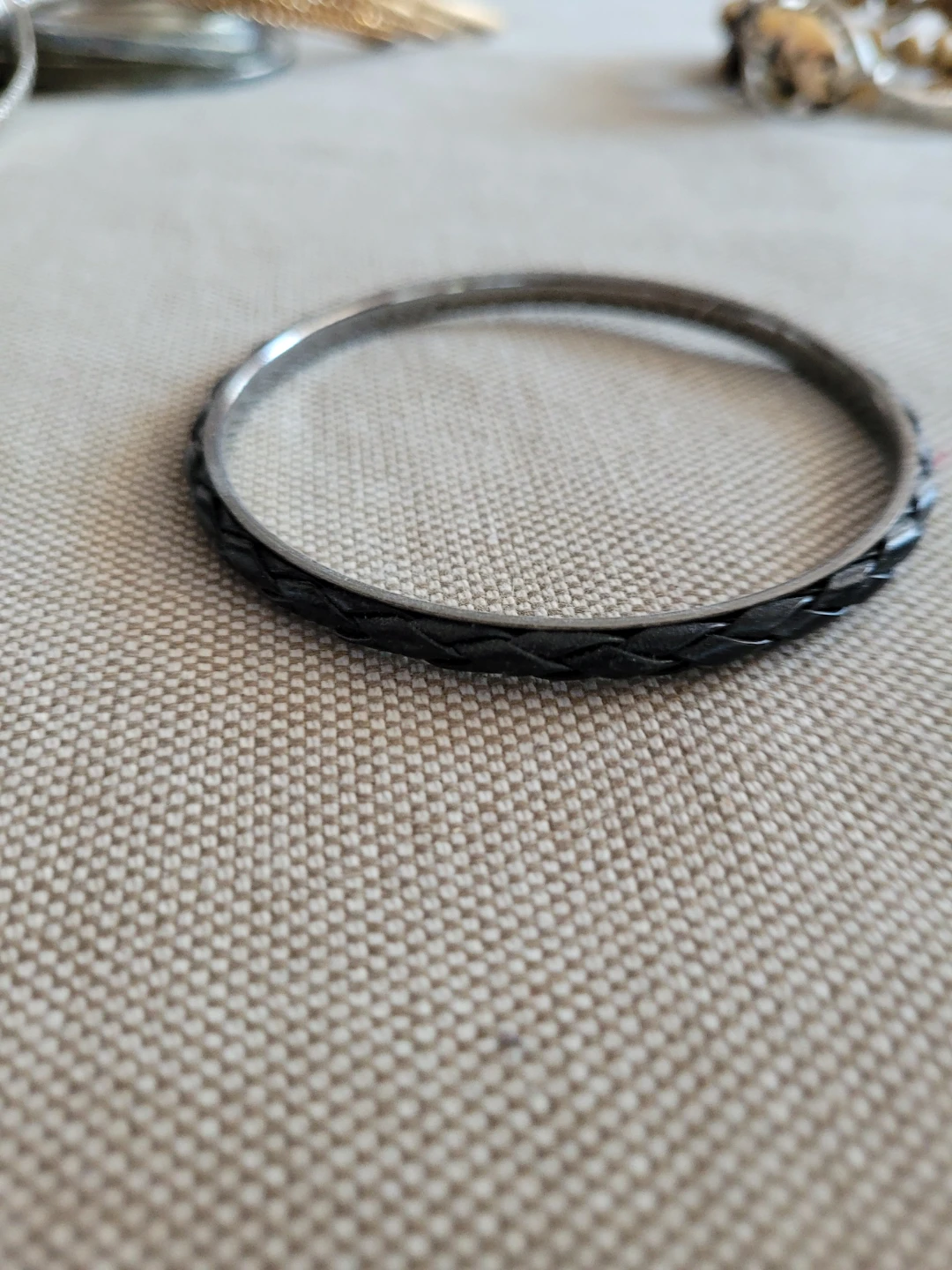 Black Bangle Bracelet