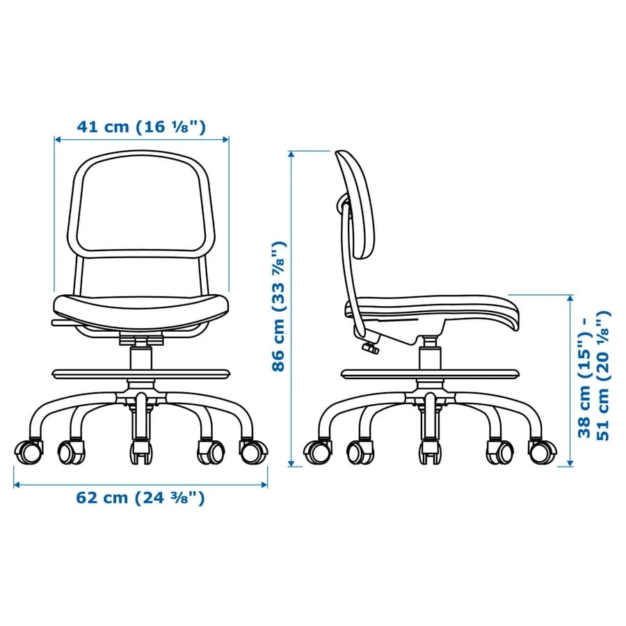 VIMUND Children's desk chair, light pink - photo 4
