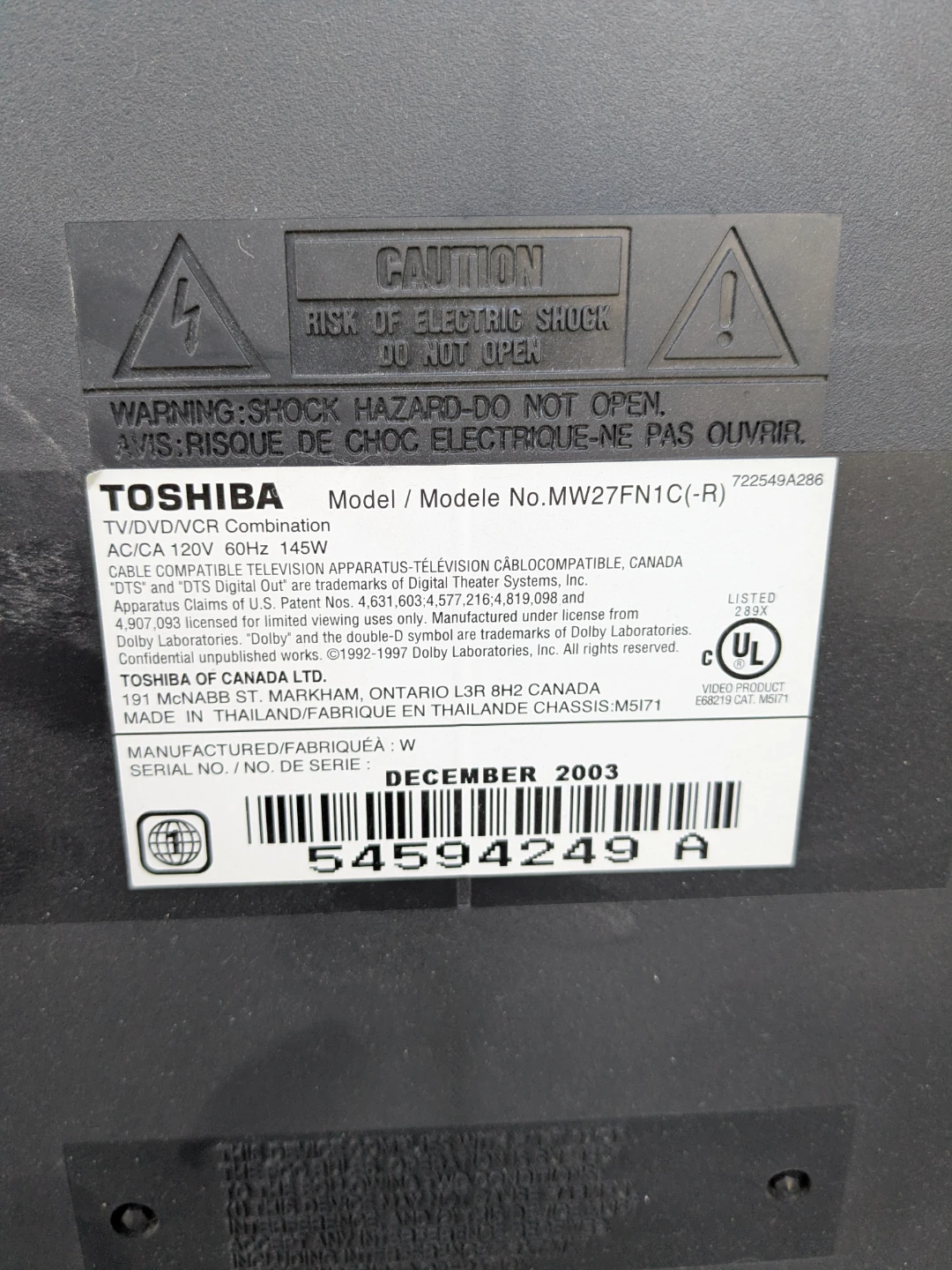 Toshiba CRT TV - photo 5