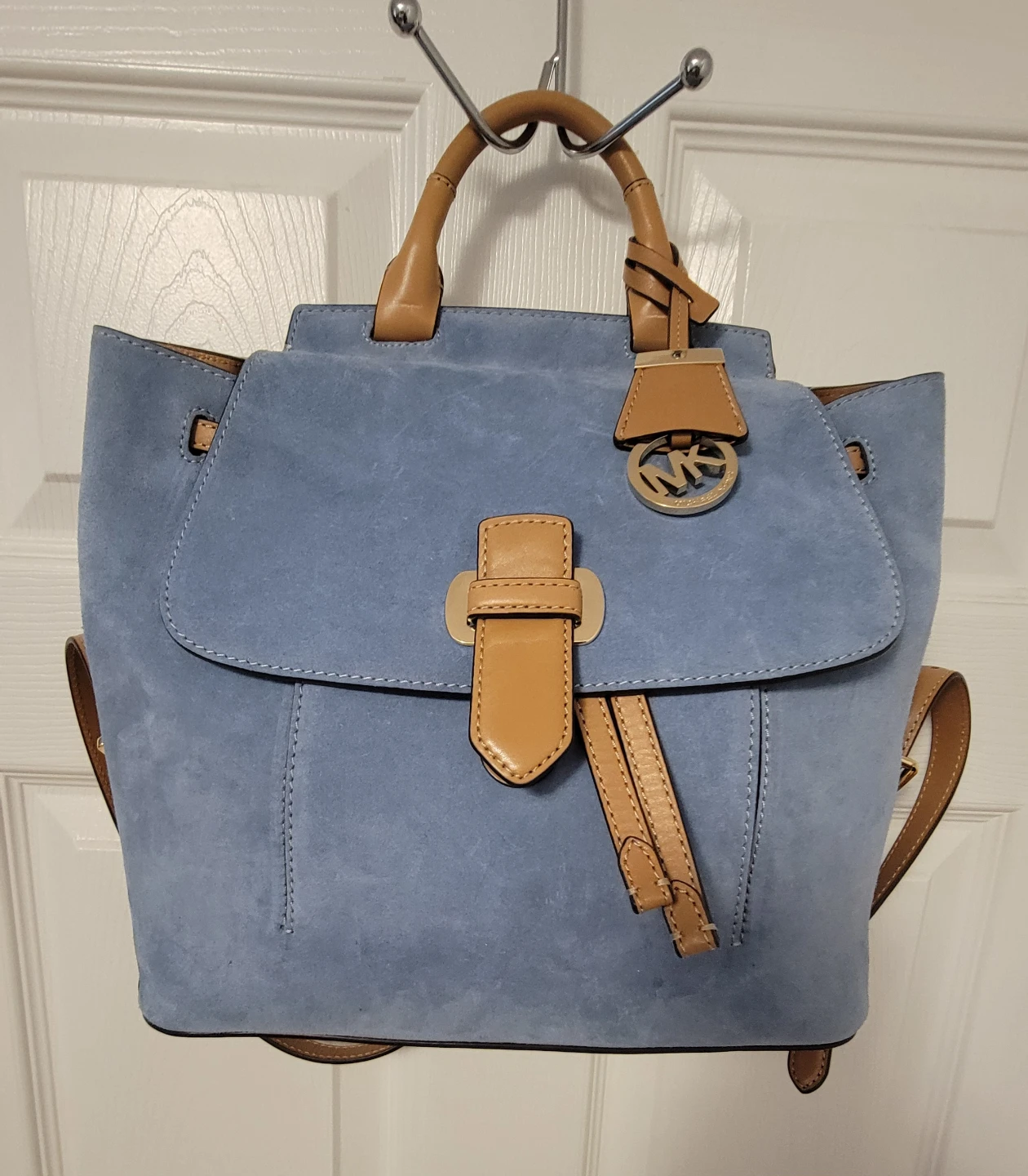 Michael Kors Suede & Leather Backpack