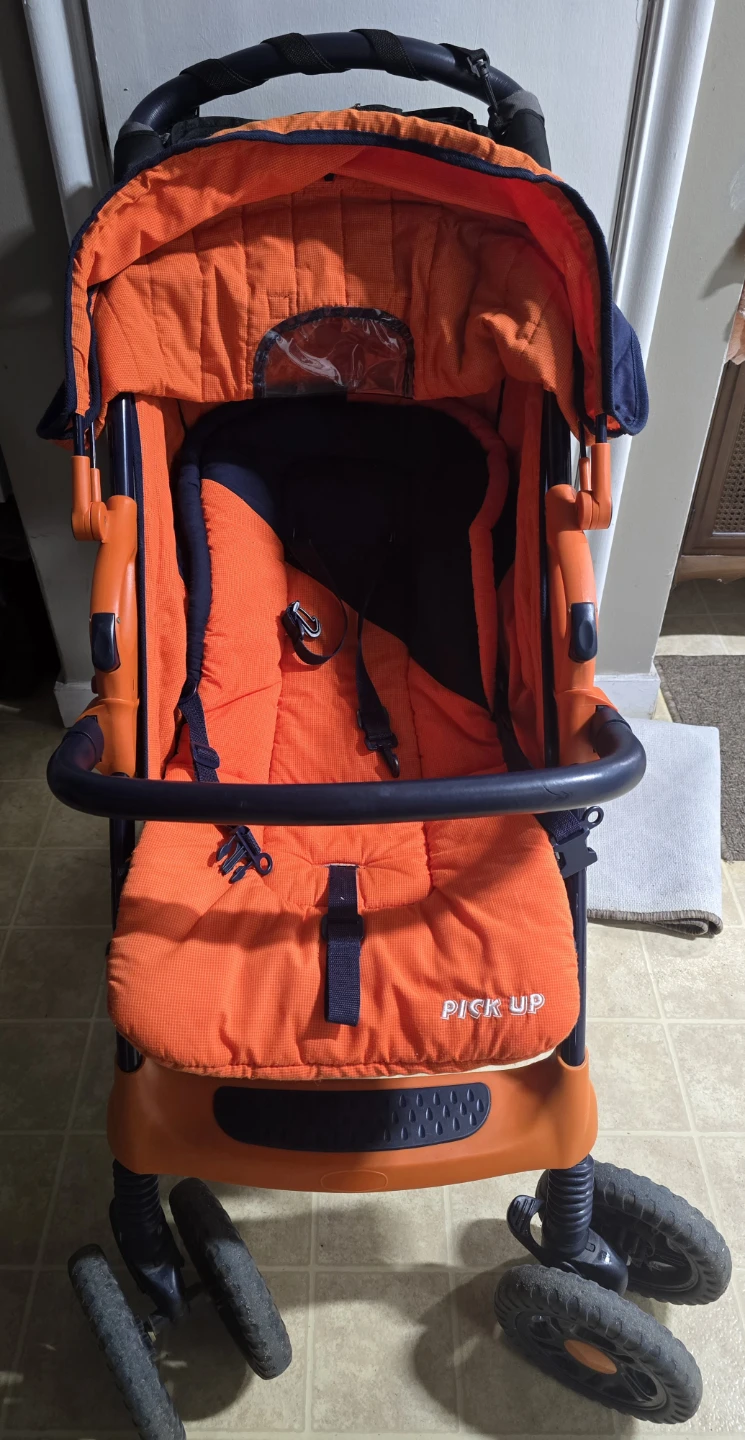 Chicco Stroller - Orange and Navy