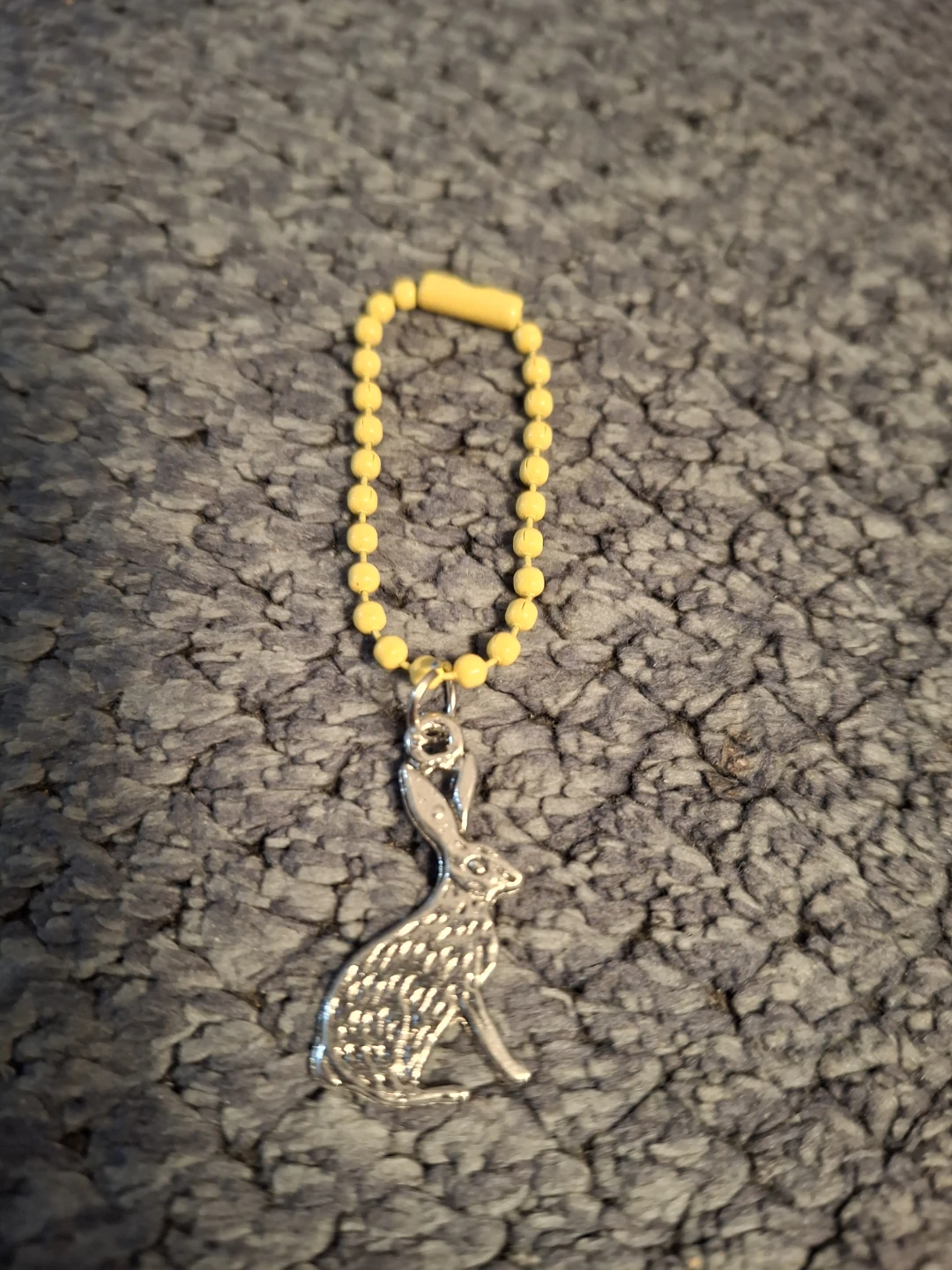 Bunny Keychain with Yellow Beaded Chain - photo 2