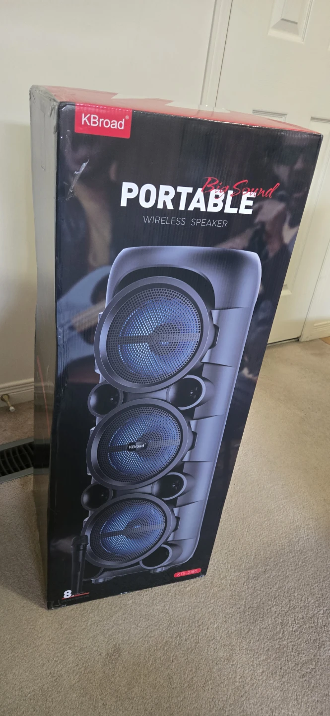 New 32" Big Party Wireless Bluetooth speaker with Wireless mic