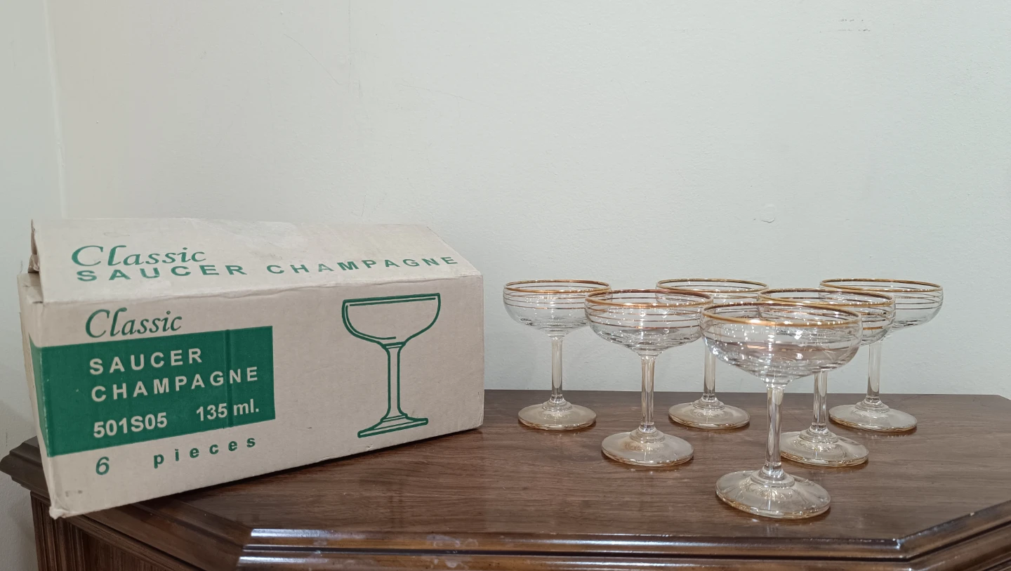 Classic Saucer Champagne Glasses - Set of 6 - photo 4