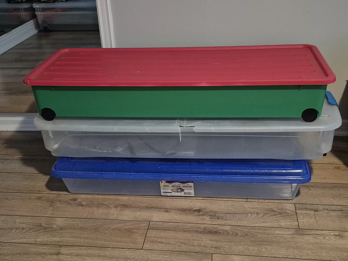 Under the bed Storage Bins with Lids (3 available)