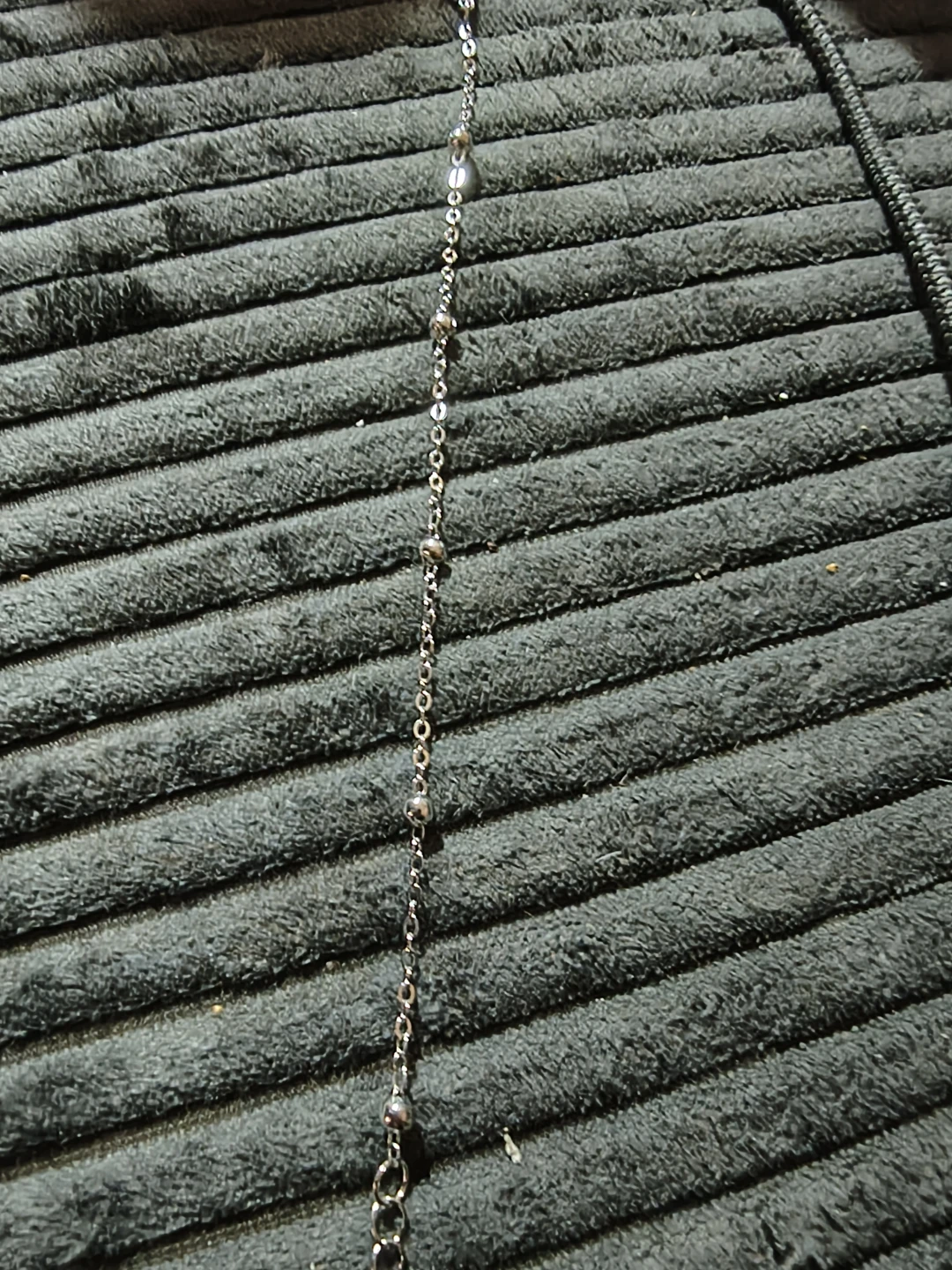 Silver-tone Chain bracelet with Beads
