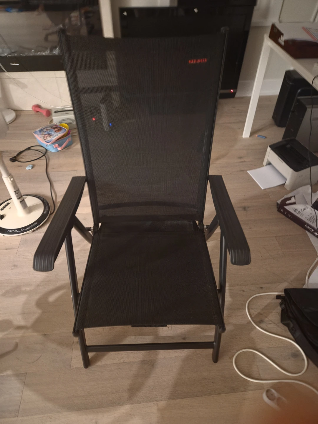 Black Mesh Folding Chair