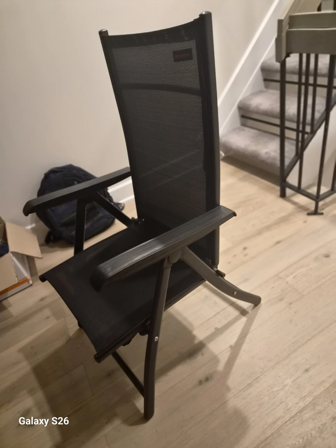 Black Mesh Folding Chair - photo 3