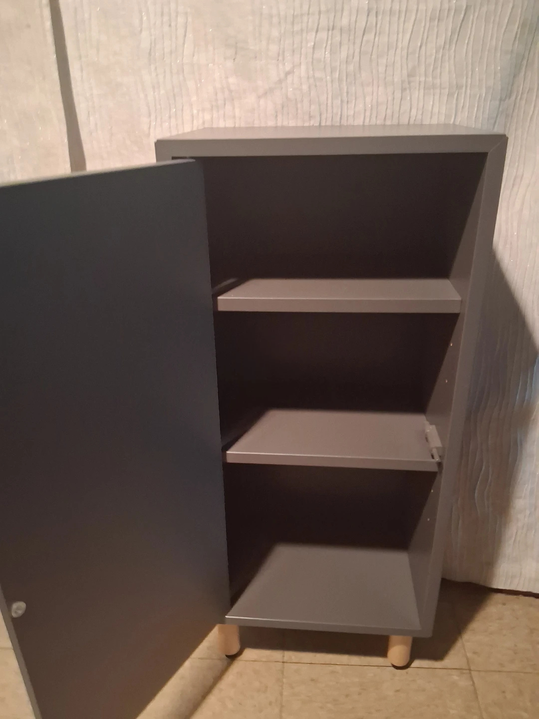 Gray Cabinet with Shelves - photo 2