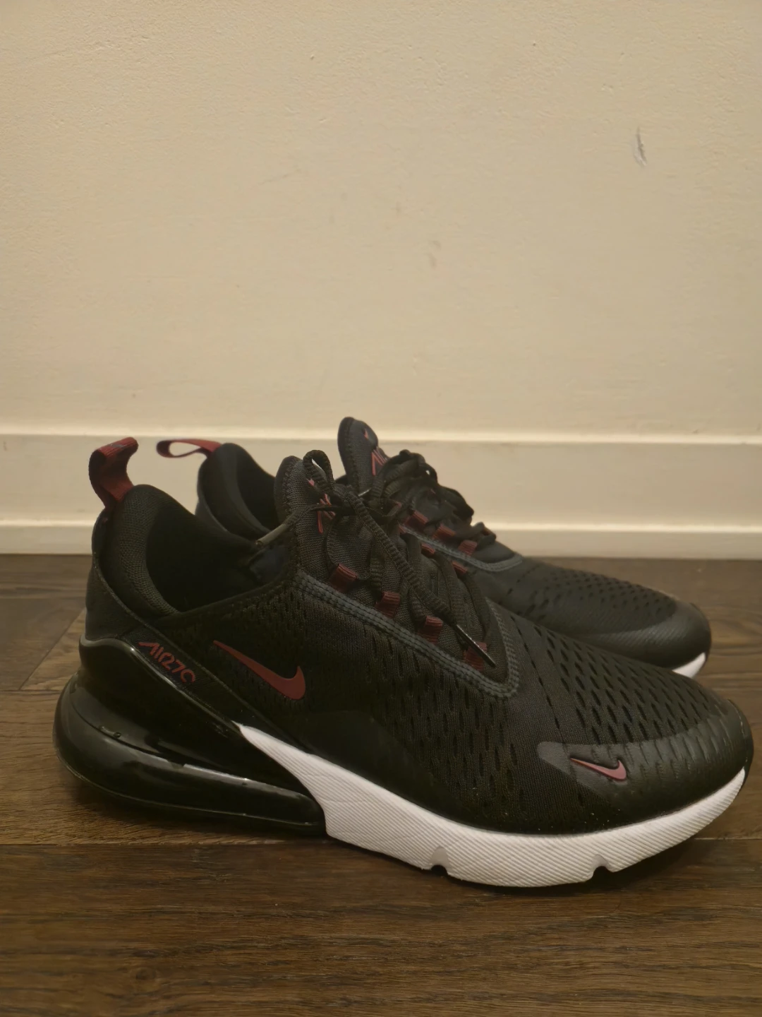 Nike Air Max 270 Men's Running Shoes Black/Red Size 10.5 - photo 4
