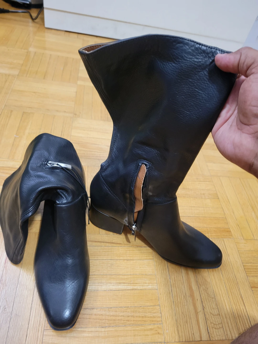 Franco Sarto Black Leather high Boots - photo 2