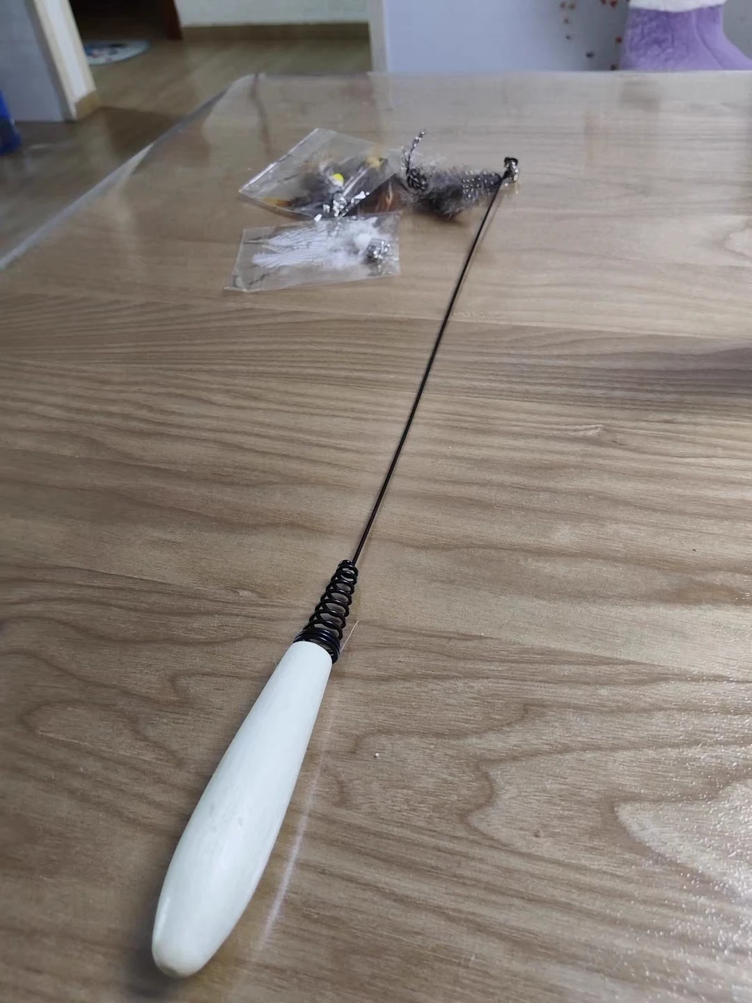 Cat Wand Toy with Feather Attachments - photo 2
