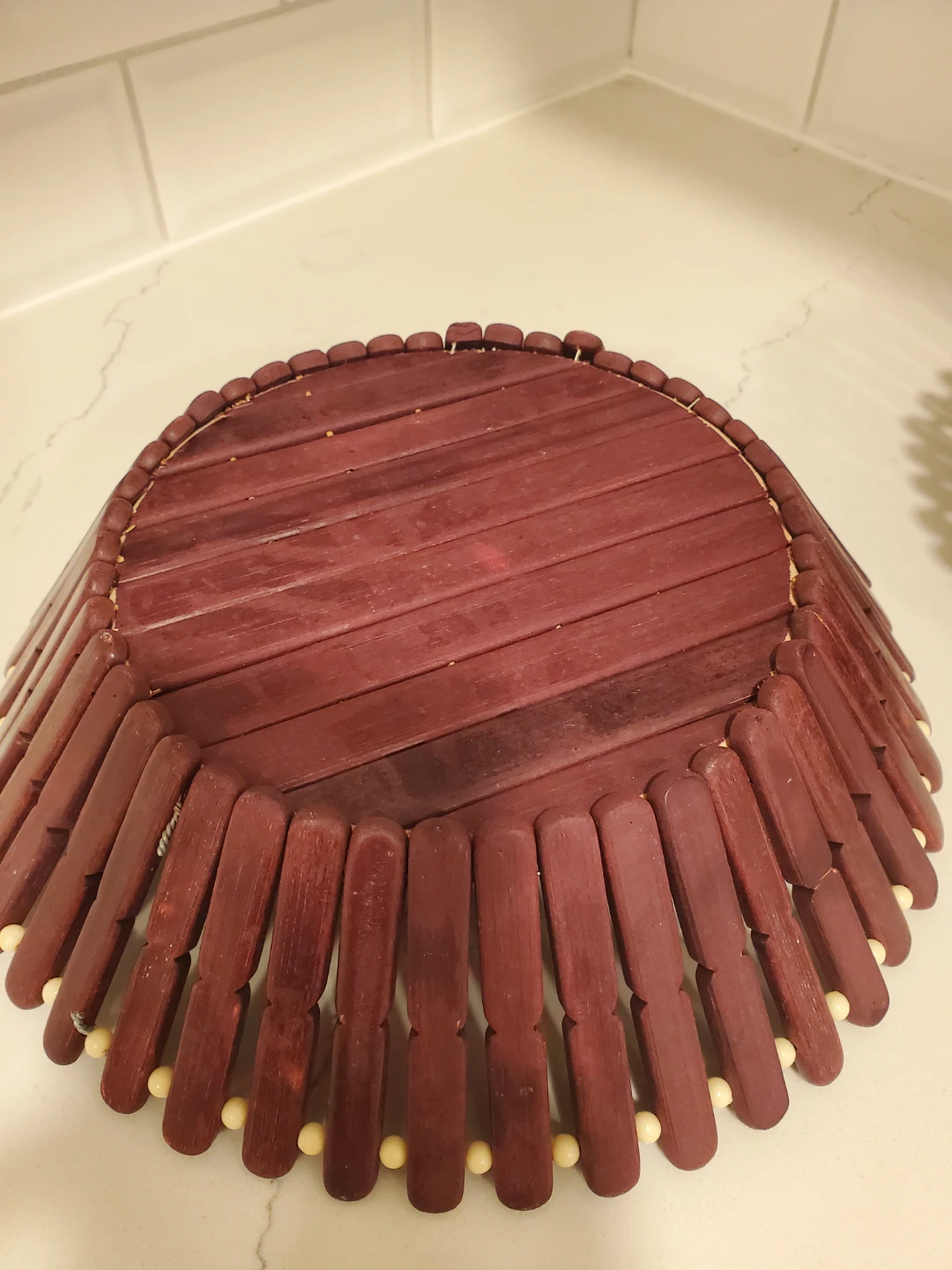 Set of 2 Wooden Slat Baskets - photo 3