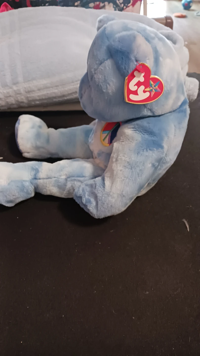 Large Ty Beanie Baby Peace Bear Plush Toy - photo 2