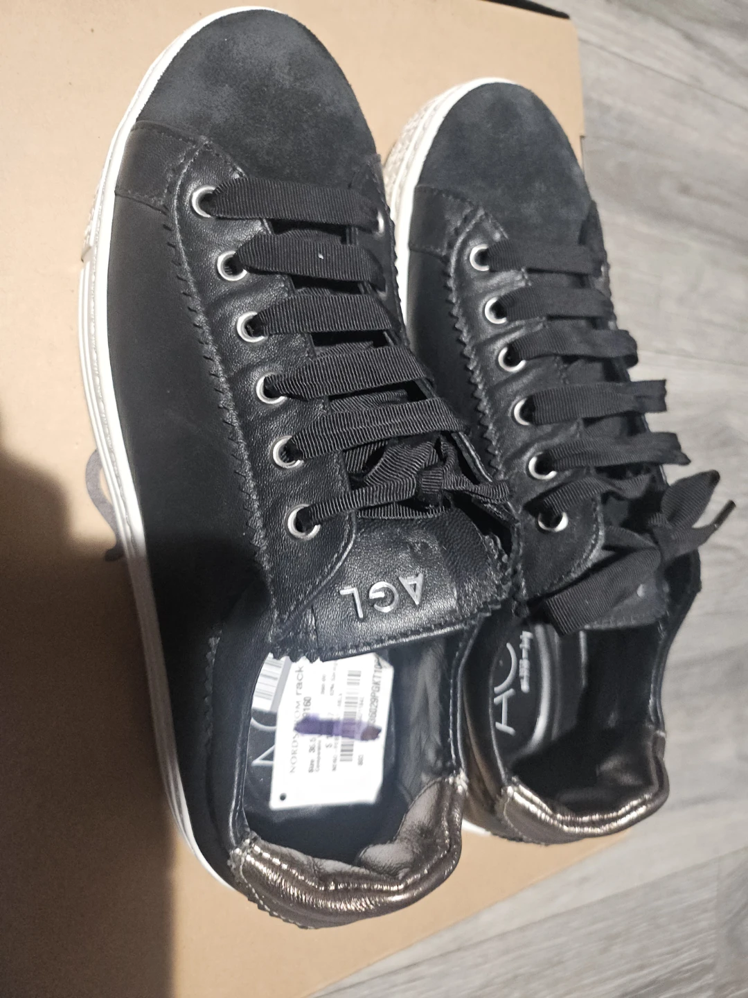 AGL Black Leather & Suede Sneakers - photo 5