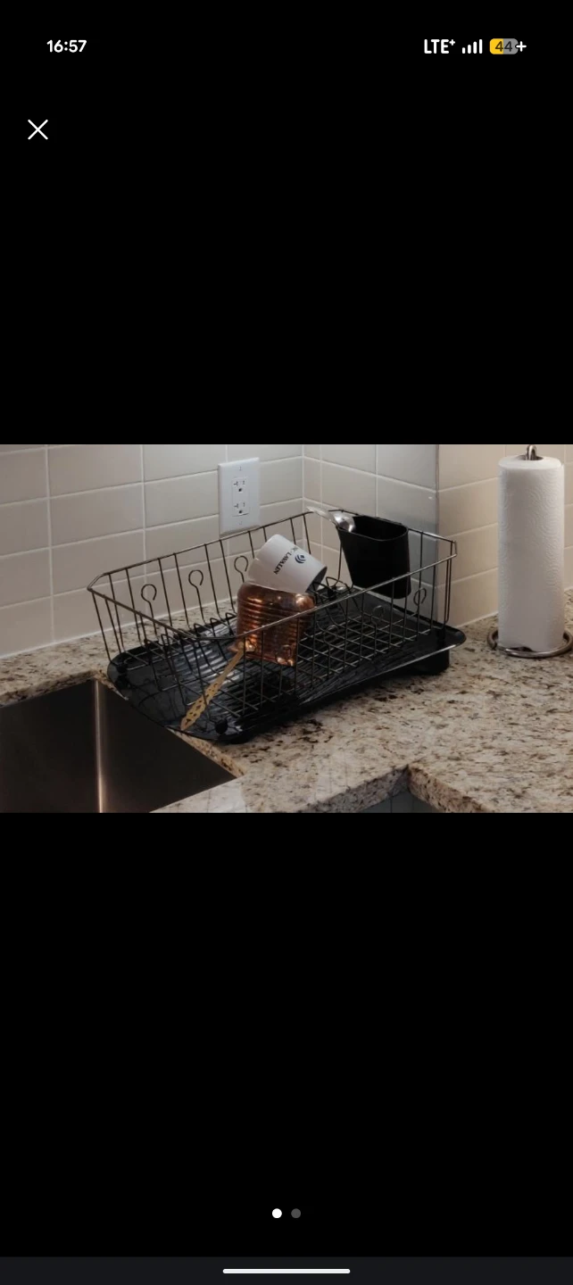 Wire Dish Rack with Cutlery Holder