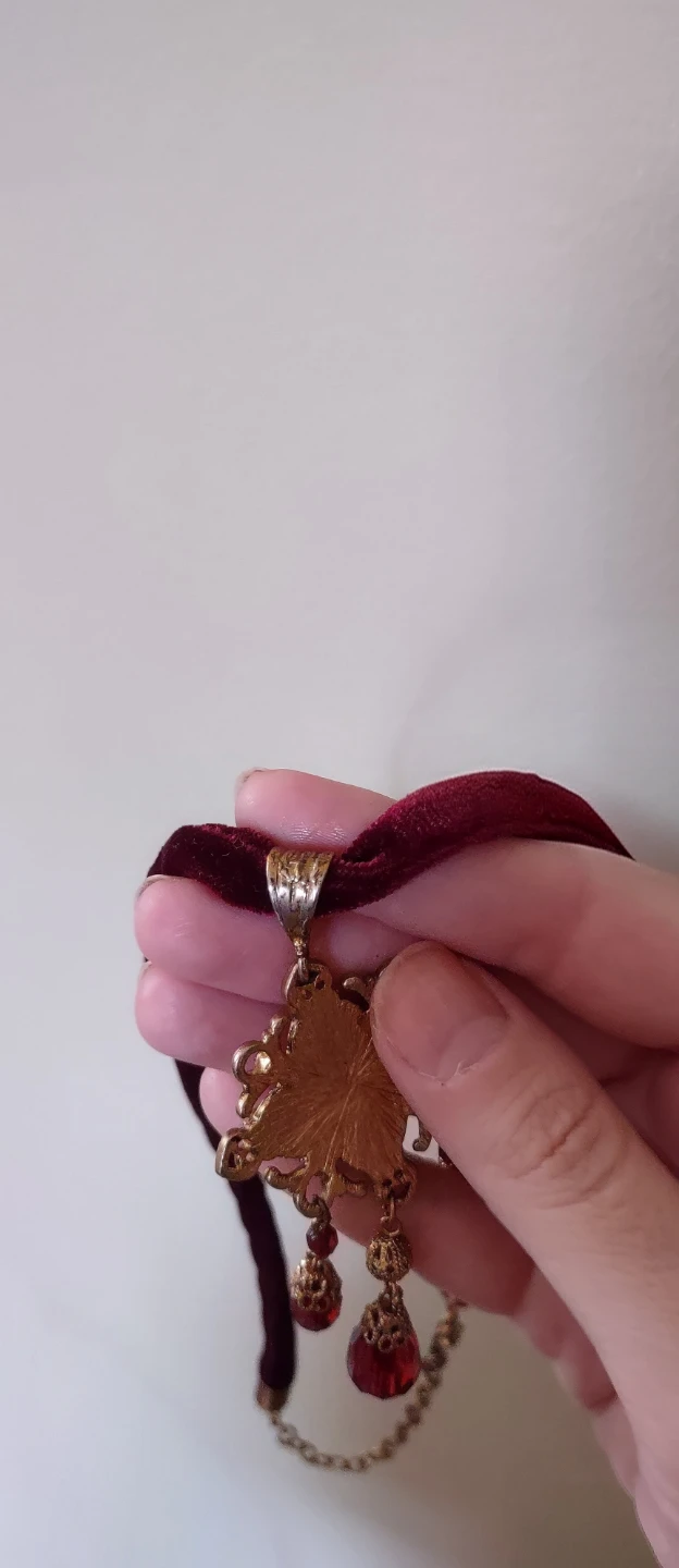 Robert Rose Red & Purple Gemstone Choker Necklace - photo 3