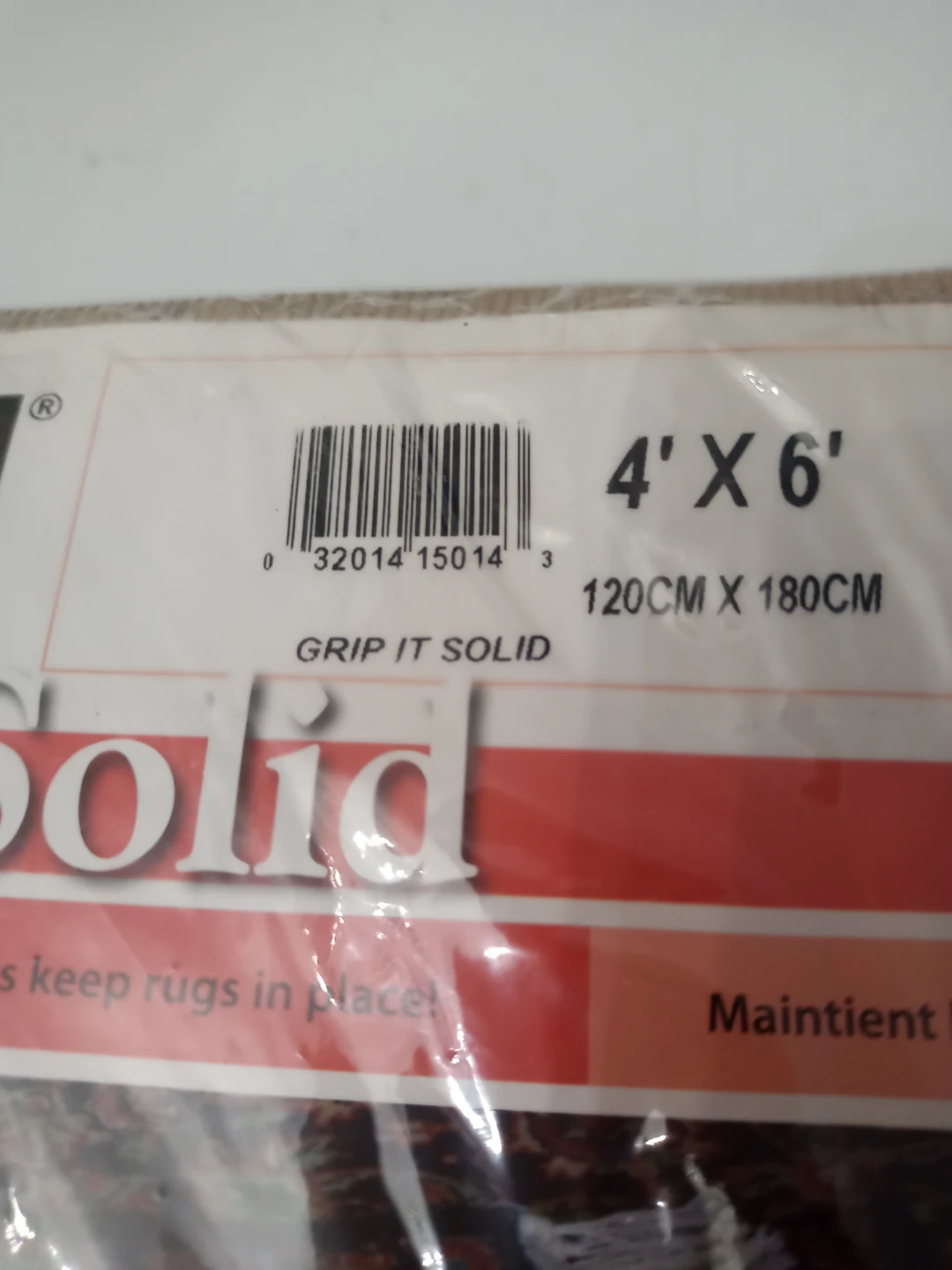 Grip It Solid Rug Pad - 4' x 6' - New! - photo 2