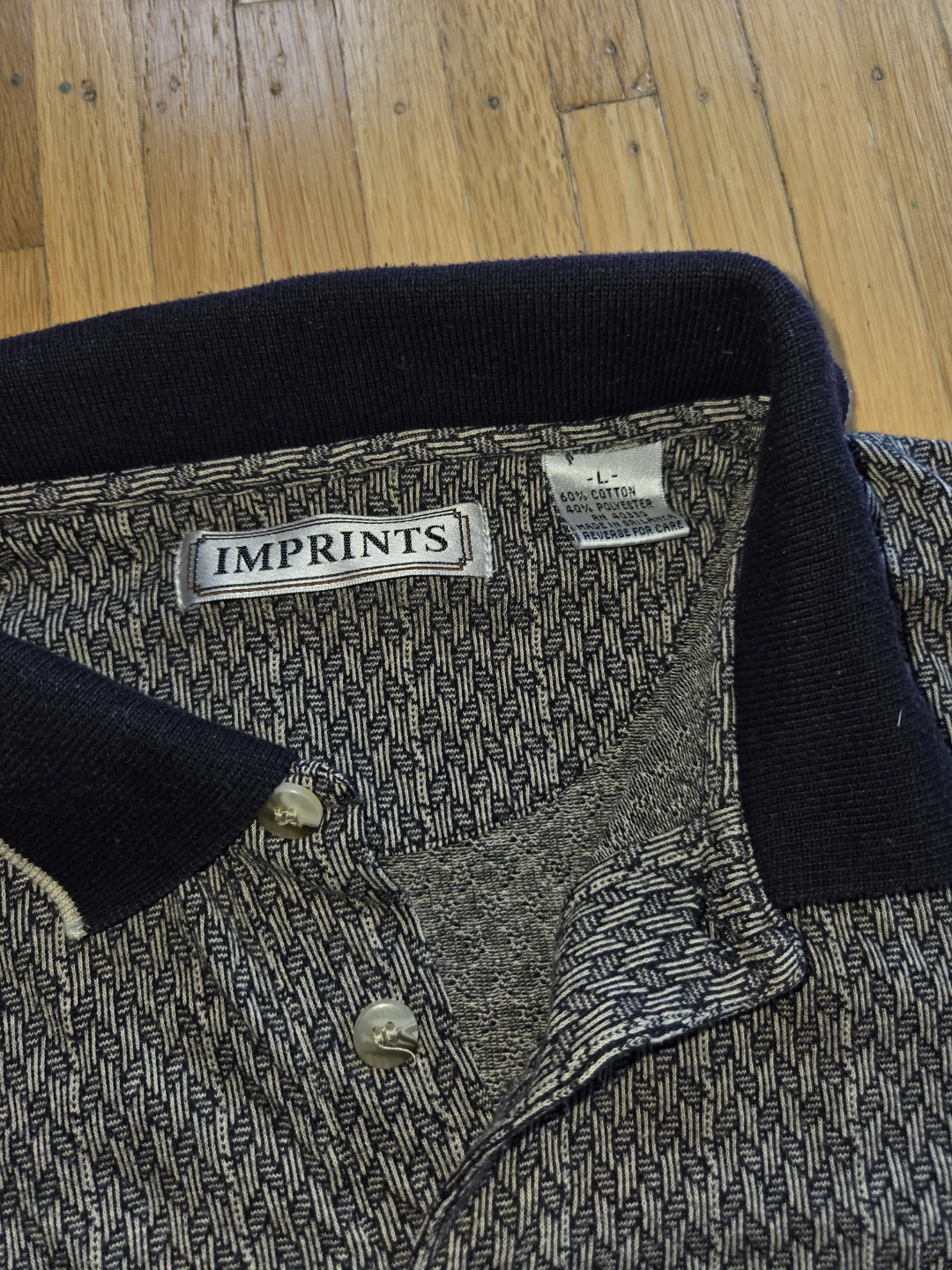 IMPRINTS Long Sleeve Polo Shirt - men's L - photo 2