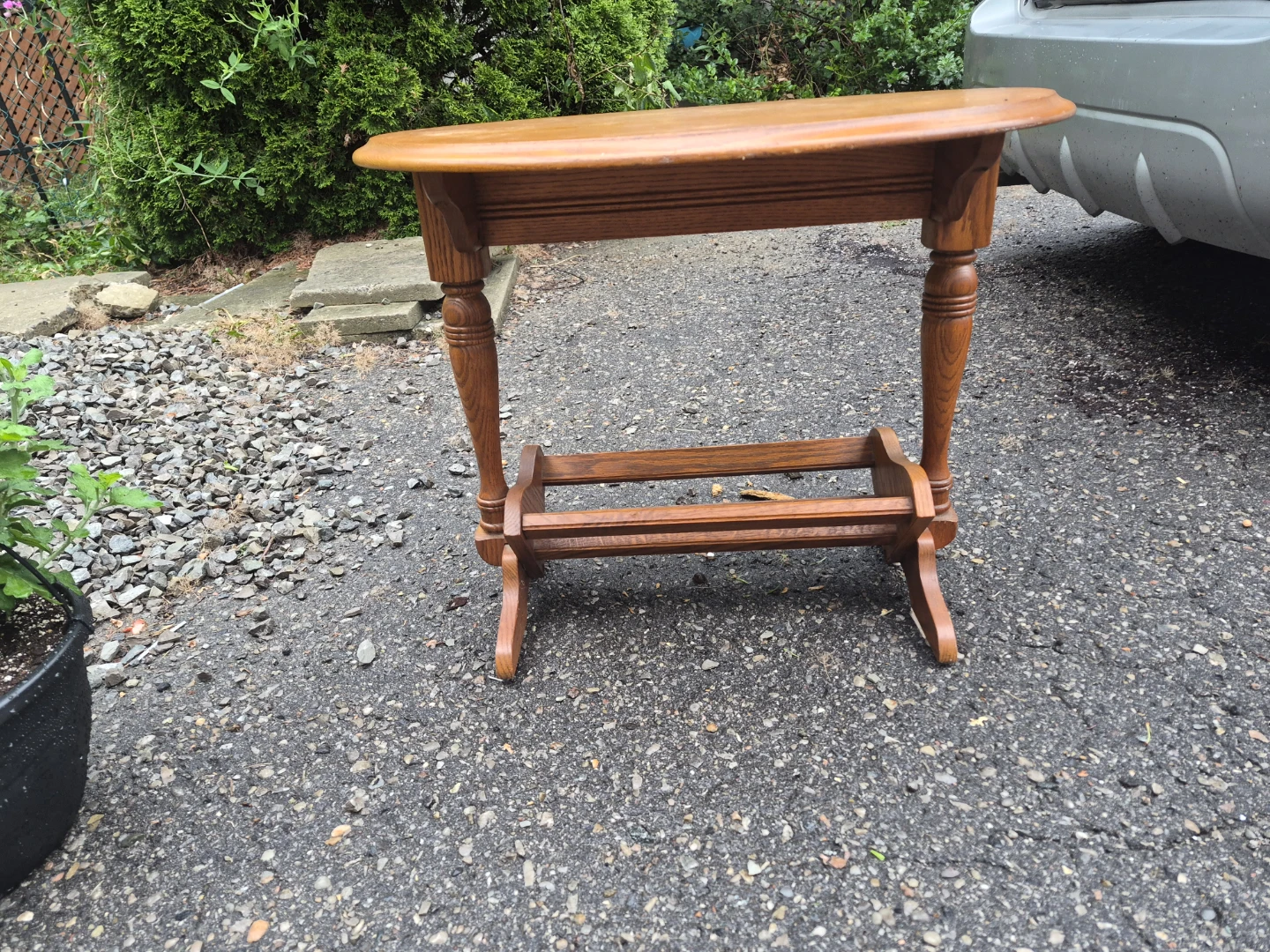 Wooden vintage End Table - photo 2