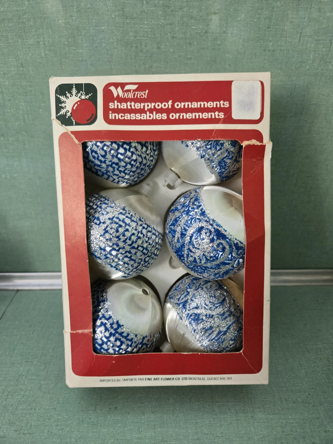 Vintage WOOLCREST Christmas Tree Ornaments