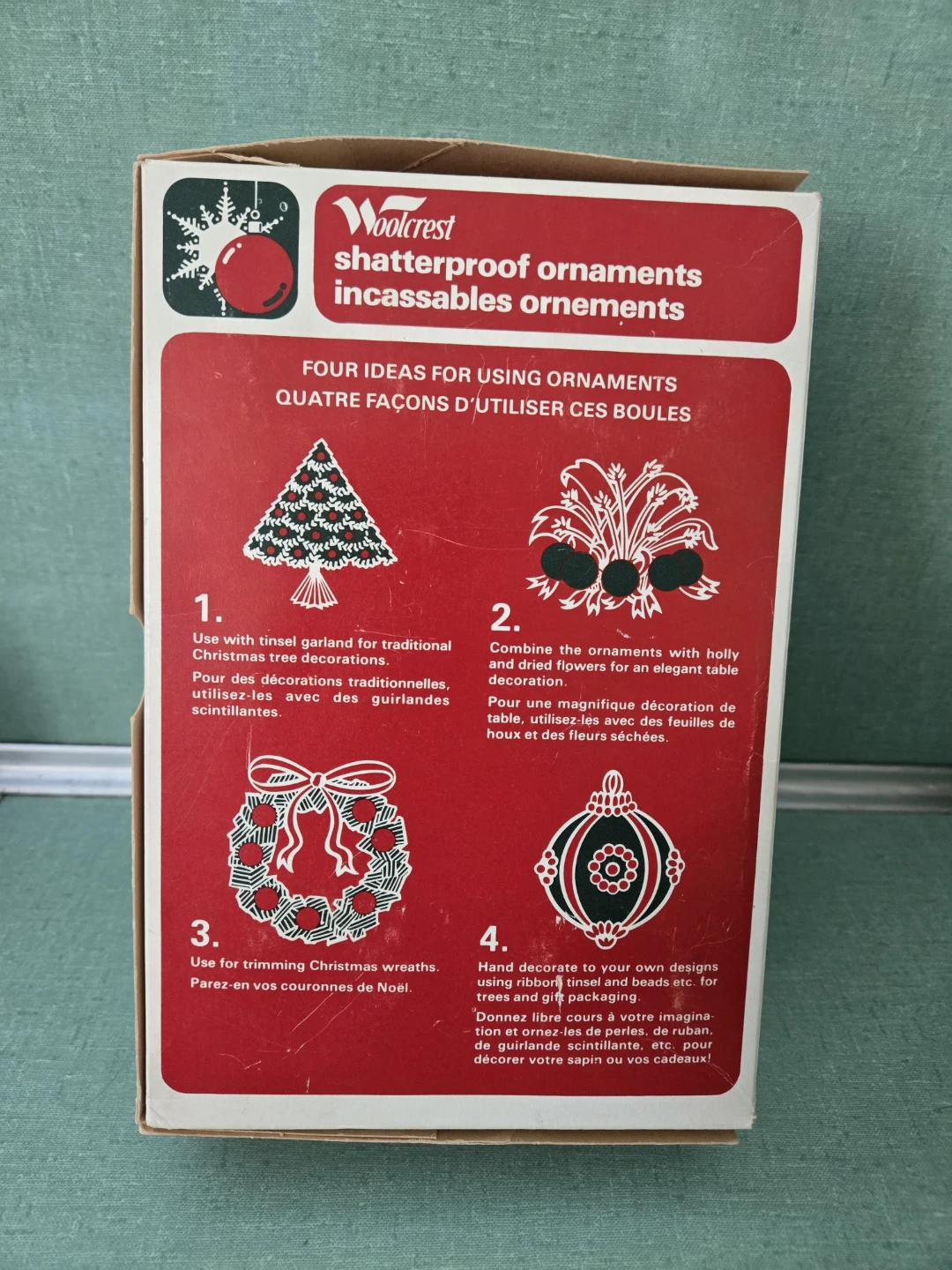 Vintage WOOLCREST Christmas Tree Ornaments - photo 3