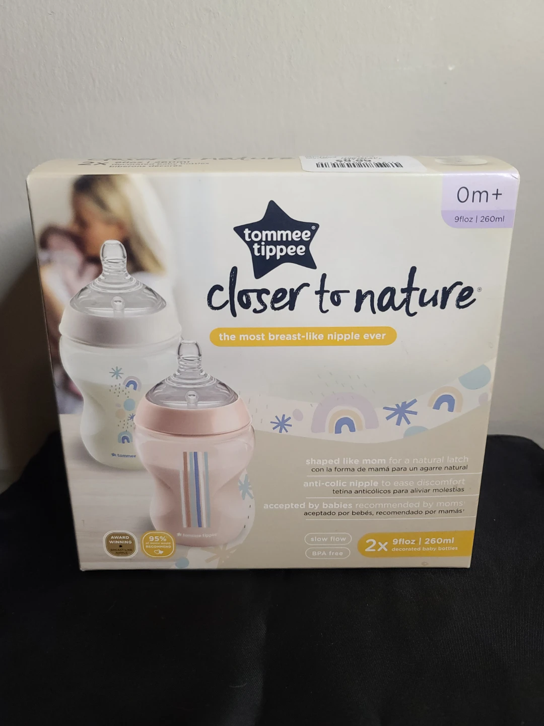 Tommee Tippee Closer to Nature 2x 9oz Decorated Baby Bottles