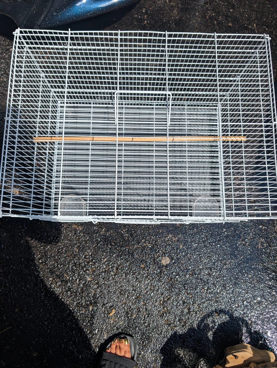 Wire Bird Cage with Perch - photo 2