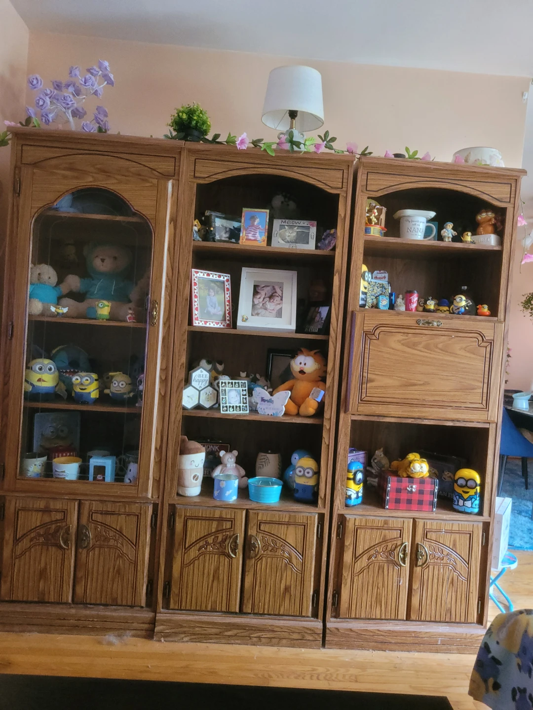 Wooden Display Cabinet with Glass Door