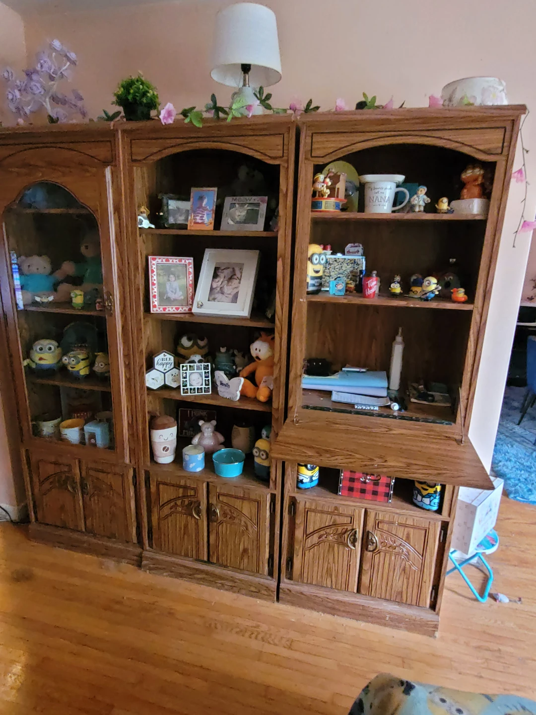 Wooden Display Cabinet with Glass Door - photo 2