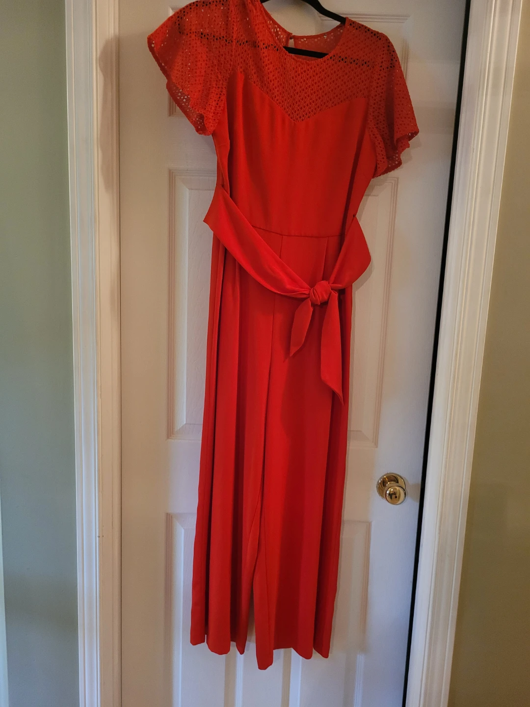 Orange/Red Jumpsuit with Lace Detail - photo 3